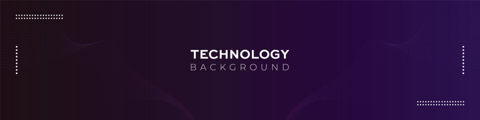 Wall Mural - linkedin banner with futuristic technology background