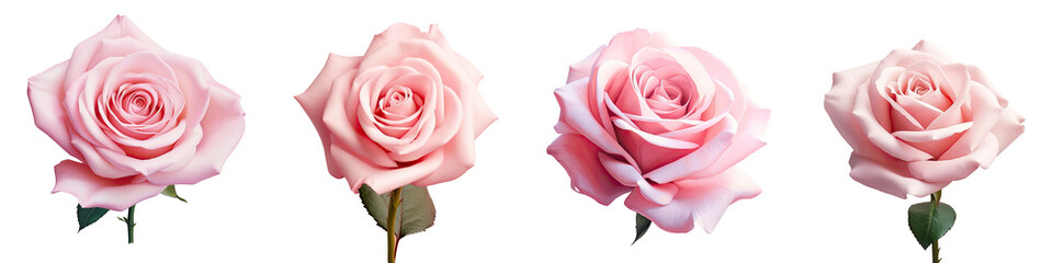 Wall Mural - Valentine s pink rose for a loved one transparent background