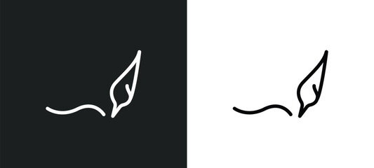 Wall Mural - author icon isolated in white and black colors. author outline vector icon from cinema collection fo