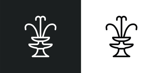 Wall Mural - fountain icon isolated in white and black colors. fountain outline vector icon from education collec