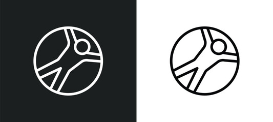 Wall Mural - zorbing icon isolated in white and black colors. zorbing outline vector icon from free time collection for web, mobile apps and ui.