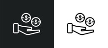 Income Icon Isolated In White And Black Colors. Income Outline Vector Icon From Gdpr Collection For Web, Mobile Apps And Ui.