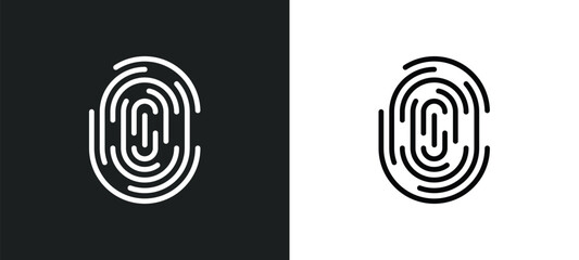 Wall Mural - fingerprint icon isolated in white and black colors. fingerprint outline vector icon from gdpr colle