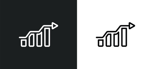 Wall Mural - stock prices icon isolated in white and black colors. stock prices outline vector icon from general 