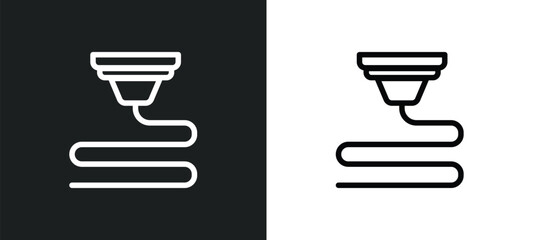 Wall Mural - 3d printing icon isolated in white and black colors. 3d printing outline vector icon from general co