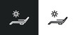 deckchair icon isolated in white and black colors. deckchair outline vector icon from general collection for web, mobile apps and ui.