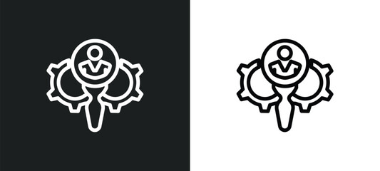 Wall Mural - hr services icon isolated in white and black colors. hr services outline vector icon from general co