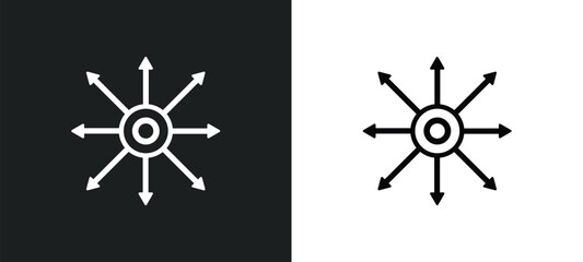 Wall Mural - dimension icon isolated in white and black colors. dimension outline vector icon from geometry colle