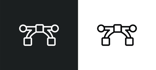Wall Mural - icon isolated in white and black colors. outline vector icon from geometry collection for web, mobil