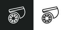 Chariot Icon Isolated In White And Black Colors. Chariot Outline Vector Icon From Greece Collection For Web, Mobile Apps And Ui.