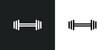 barbell weightlifting icon isolated in white and black colors. barbell weightlifting outline vector icon from gym and fitness collection for web, mobile apps and ui.