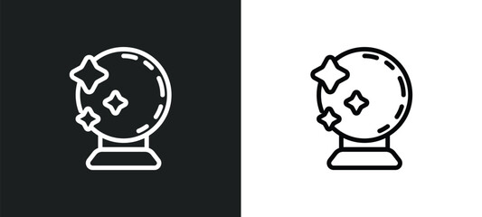 Wall Mural - future icon isolated in white and black colors. future outline vector icon from halloween collection