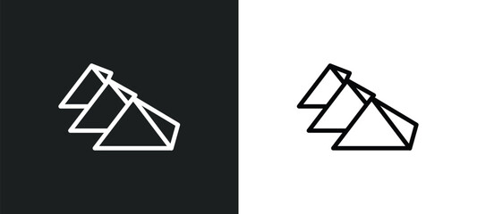 Wall Mural - egypt icon isolated in white and black colors. egypt outline vector icon from history collection for