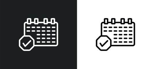 Wall Mural - reservation icon isolated in white and black colors. reservation outline vector icon from hotel and 