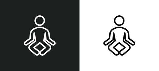 Wall Mural - guru icon isolated in white and black colors. guru outline vector icon from india collection for web, mobile apps and ui.