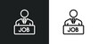 unemployed icon isolated in white and black colors. unemployed outline vector icon from insurance collection for web, mobile apps and ui.
