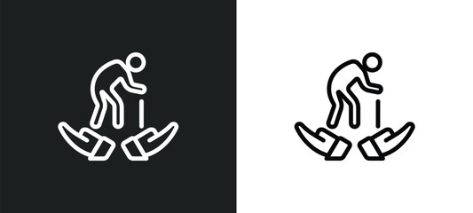 Wall Mural - retirement icon isolated in white and black colors. retirement outline vector icon from insurance co