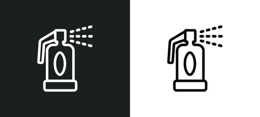 Wall Mural - pepper spray icon isolated in white and black colors. pepper spray outline vector icon from law and 
