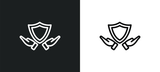 Wall Mural - qualified protection icon isolated in white and black colors. qualified protection outline vector ic