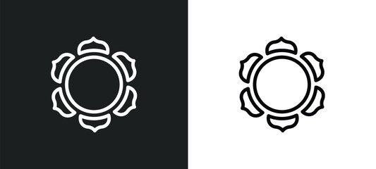 Wall Mural - hinduism icon isolated in white and black colors. hinduism outline vector icon from religion collect