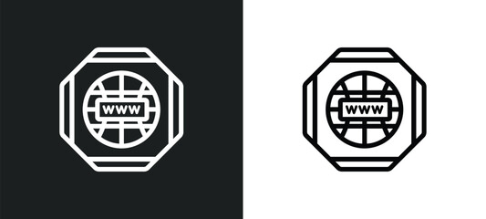 Wall Mural - internet icon isolated in white and black colors. internet outline vector icon from signs collection