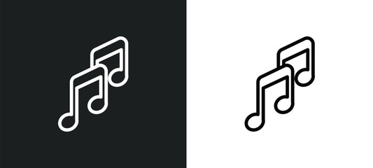 Wall Mural - musical icon isolated in white and black colors. musical outline vector icon from user interface col
