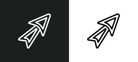 Wall Mural - cursor arrow icon isolated in white and black colors. cursor arrow outline vector icon from user int