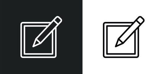 Wall Mural - edit button icon isolated in white and black colors. edit button outline vector icon from user inter