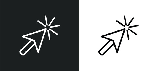 Wall Mural - mouse arrow icon isolated in white and black colors. mouse arrow outline vector icon from user inter