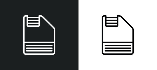Wall Mural - floppy disk save button icon isolated in white and black colors. floppy disk save button outline vec