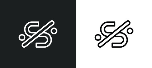 Wall Mural - segno icon isolated in white and black colors. segno outline vector icon from music and media collec