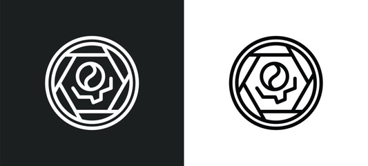 philosophy icon isolated in white and black colors. philosophy outline vector icon from signs collection for web, mobile apps and ui.