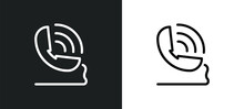 Telephone Receiver Icon Isolated In White And Black Colors. Telephone Receiver Outline Vector Icon From Technology Collection For Web, Mobile Apps And Ui.