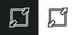 © Premium Art - enlarge icon isolated in white and black colors. enlarge outline vector icon from user interface collection for web, mobile apps and ui.