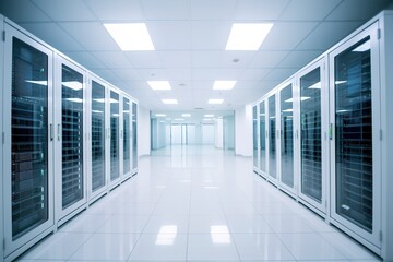 server technology datum network computer information rack room hardware system connection database center business web security service storage communication industry generative ai
