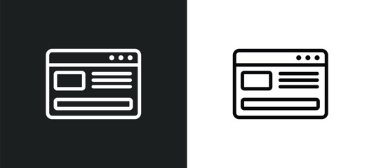 layout icon isolated in white and black colors. layout outline vector icon from user interface collection for web, mobile apps and ui.