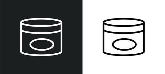 Wall Mural - creme container black? icon isolated in white and black colors. creme container black? outline vecto