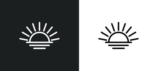 Canvas Print - sun icon isolated in white and black colors. sun outline vector icon from brazilia collection for web, mobile apps and ui.