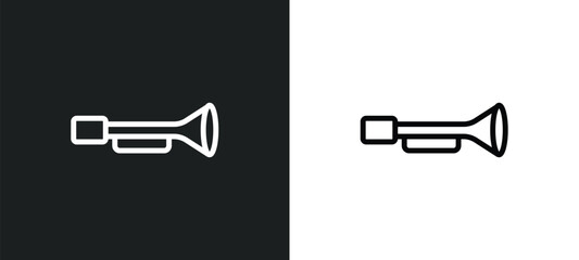 Wall Mural - car horn icon isolated in white and black colors. car horn outline vector icon from car parts collection for web, mobile apps and ui.