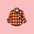 flannel shirt vector clip art illustration
