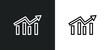 trend icon isolated in white and black colors. trend outline vector icon from marketing collection for web, mobile apps and ui.