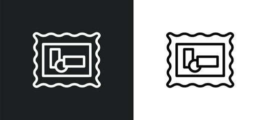 Wall Mural - modern art icon isolated in white and black colors. modern art outline vector icon from museum colle