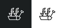 Gardener Icon Isolated In White And Black Colors. Gardener Outline Vector Icon From People Skills Collection For Web, Mobile Apps And Ui.