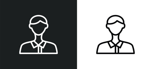 Wall Mural - computer systems analyst icon isolated in white and black colors. computer systems analyst outline v
