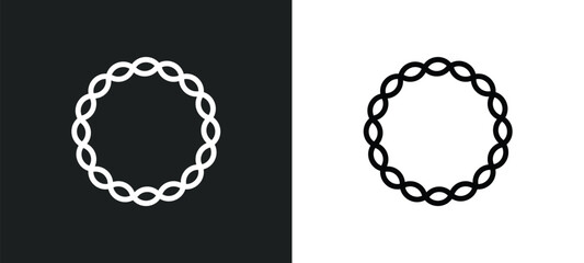Canvas Print - crown of thorns icon isolated in white and black colors. crown of thorns outline vector icon from religion collection for web, mobile apps and ui.