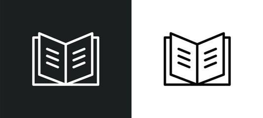 Sticker - quran icon isolated in white and black colors. quran outline vector icon from religion collection for web, mobile apps and ui.