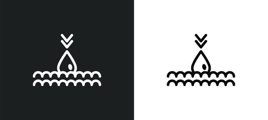 Wall Mural - deep icon isolated in white and black colors. deep outline vector icon from smart house collection for web, mobile apps and ui.