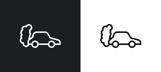 Wall Mural - drifting icon isolated in white and black colors. drifting outline vector icon from sport collection for web, mobile apps and ui.