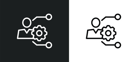Wall Mural - experience icon isolated in white and black colors. experience outline vector icon from startup coll