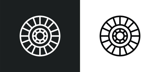Wall Mural - colory theory icon isolated in white and black colors. colory theory outline vector icon from techno